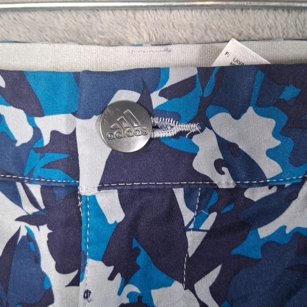 Adidas Golf Shorts Men Size 36 Gray Blue Camo Lightweight  Inseam 10 - Picture 2 of 6